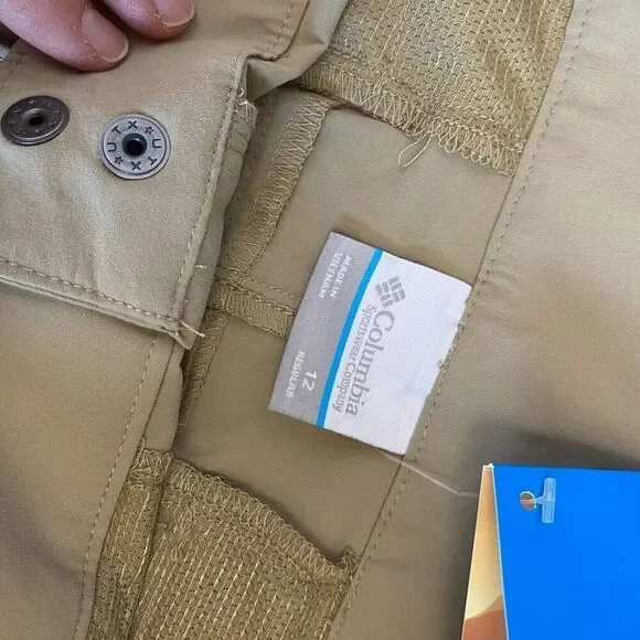 NWT New Columbia Womens Outdoor Pants 12 Tan Double Khaki activewear - Picture 4 of 12